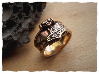 Ring "Thors Hammer" aus Bronze 54/17